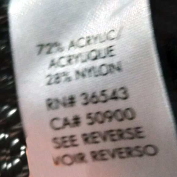 Black & Silver Metallic Knit Long Boat Neck Pullover Sweater Zip Detail Sz S/P - Picture 8 of 9